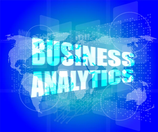 Geschäftskonzept, Business Analytics digitale Touchscreen-Schnittstelle — Stockfoto