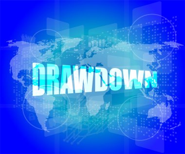 dijital ekranda Drawdown kelime