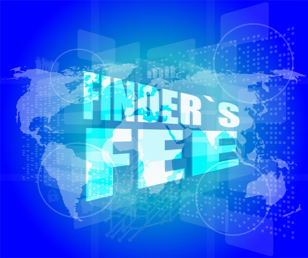 Finder fee word on digital touch screen — Stock Photo, Image