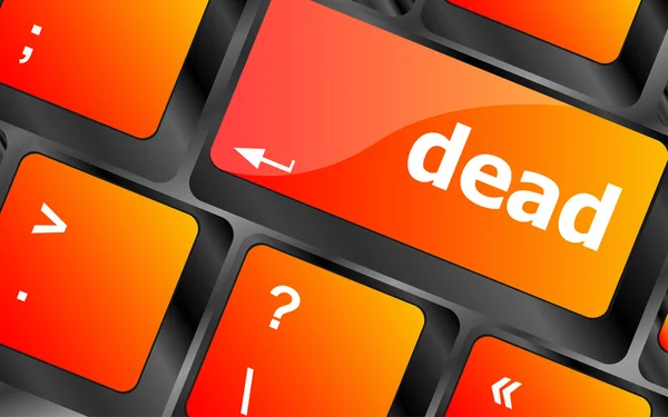 Concepto social: teclado de ordenador con palabra dead —  Fotos de Stock