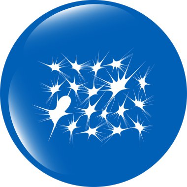 Sevgililer Günü işareti ayarlandı, web düğmesi beyaza izole edildi