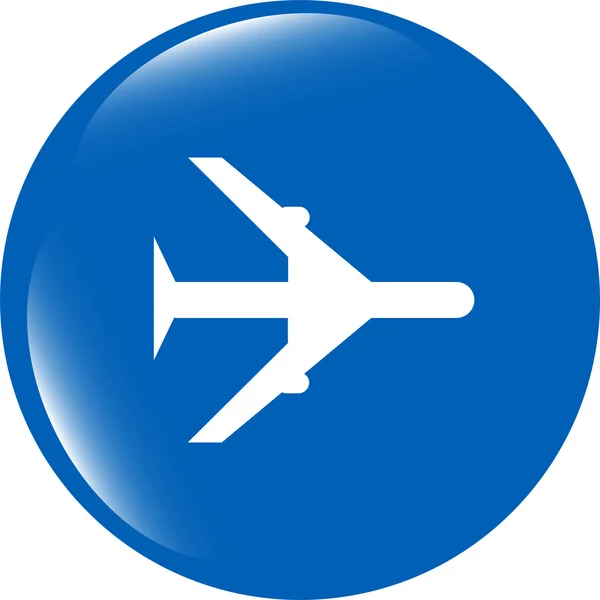 Plane, travel web icon design element isolated on white background — Stock Photo, Image