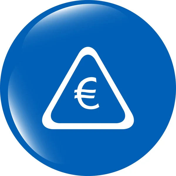 Ícone web na nuvem com euro eur sinal de dinheiro — Fotografia de Stock