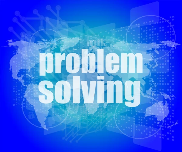 Business concept: words problem solving on digital screen — Stock Photo, Image
