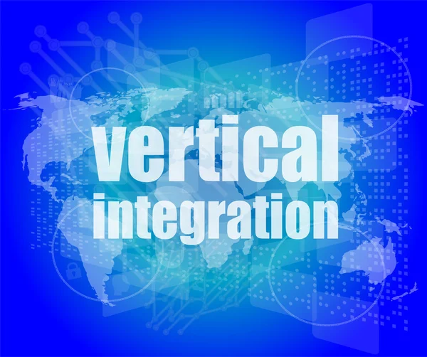Concepto de negocio: palabras Integración vertical en pantalla digital —  Fotos de Stock