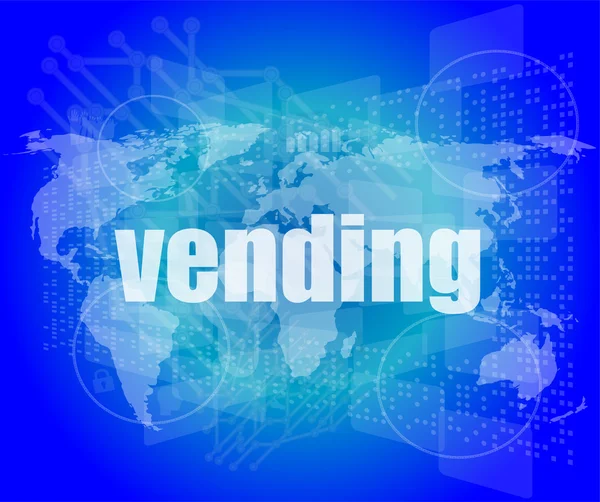 Business concept: vending words on digital screen, 3d — Stock Photo, Image