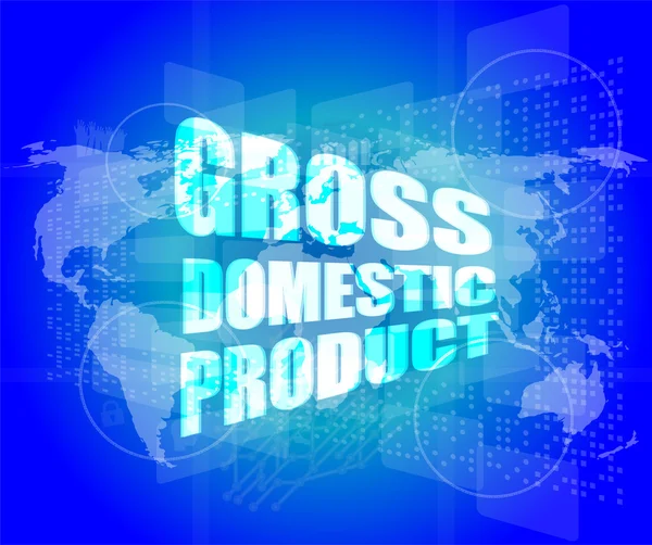 Business concept: word gross domestic product on digital screen — Stock Photo, Image