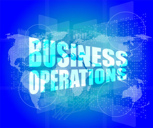 Business operations word on digital touch screen — Stock Photo, Image