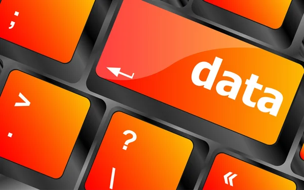 Konsep data: papan ketik komputer dengan kata Data — Stok Foto