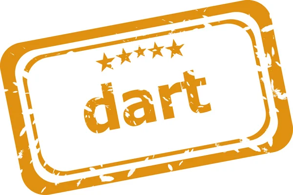 DART woord op oude bedrijf Rubberstempel — Stockfoto