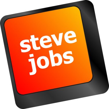 Klavyede Steve Jobs düğmesi - yaşam konsepti