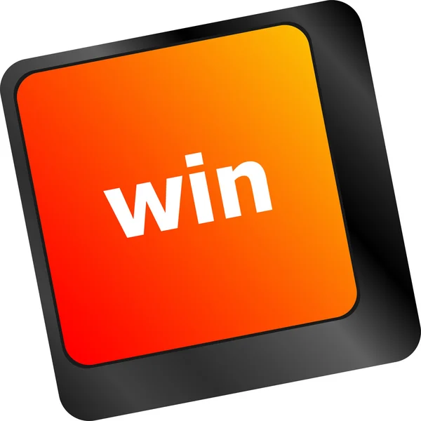 Win word on computer keyboard key button — Stock Photo, Image