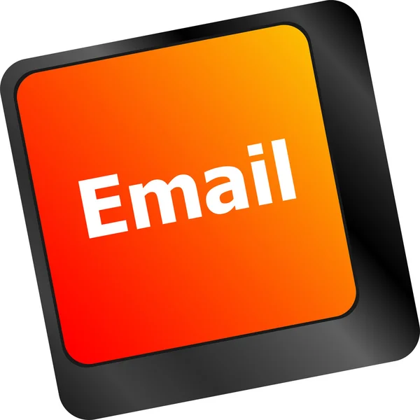 Teclado de computadora con clave de correo electrónico - concepto de negocio — Foto de Stock