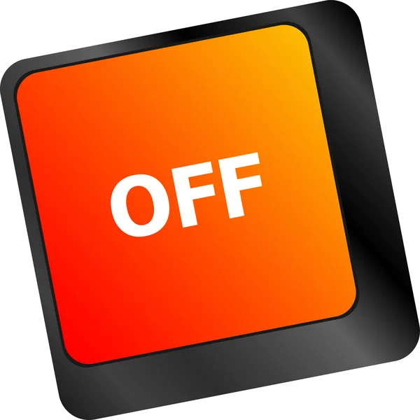 Off word on red keyboard button — Stock Photo, Image