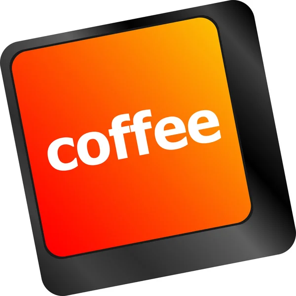Tietokoneen näppäimistön avaimet kahvin tauko painiketta — kuvapankkivalokuva