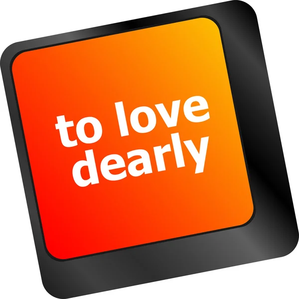 To love dearly, keyboard with computer key button — Stock Photo, Image