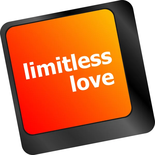 Modern keyboard key with words limitless love — Stock Photo, Image