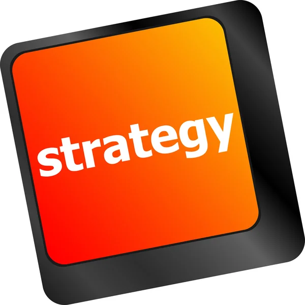 Strategy button on keyboard key button — Stock Photo, Image