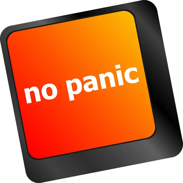 No panic key on computer keyboard - social concept — Stock Photo, Image