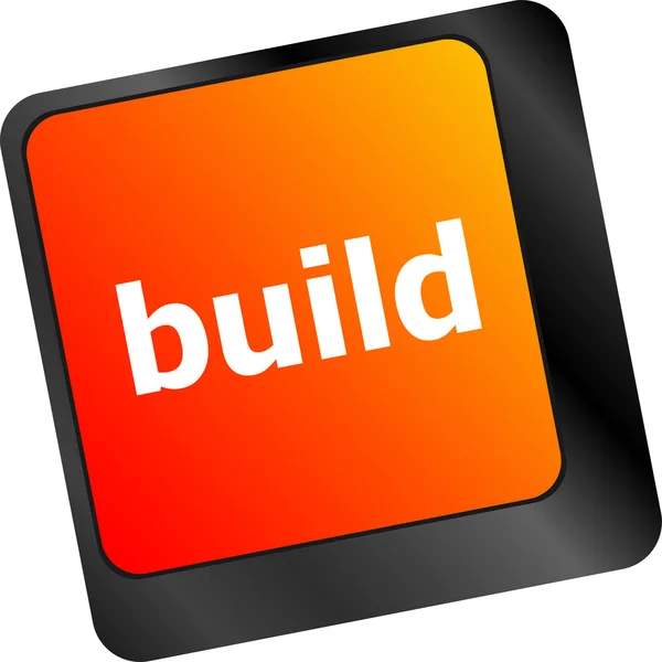 Tastatur mit Build-Taste — Stockfoto
