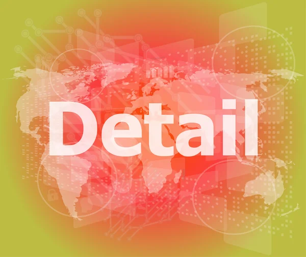 Het woord detail op digitaal scherm, business concept — Stockfoto