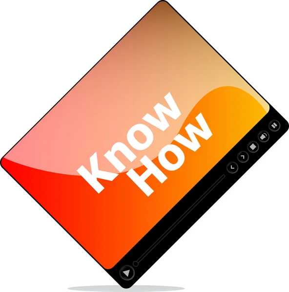 Know how on media player interface — Stock Photo, Image