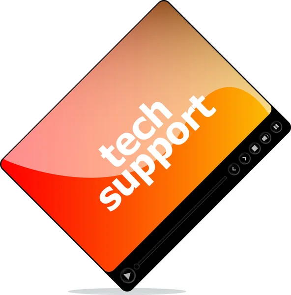 Video movie media player with tech support on it — Stock Photo, Image