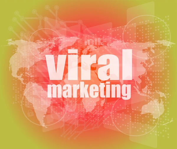 マーケティング ・ コンセプト: バイラルマーケティング ビジネス デジタル画面の単語 — ストック写真