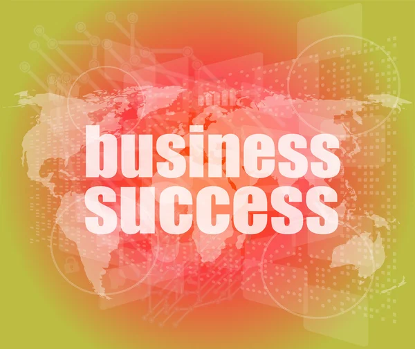 Concept d'affaires : mots succès d'affaires sur l'écran numérique, 3d — Photo