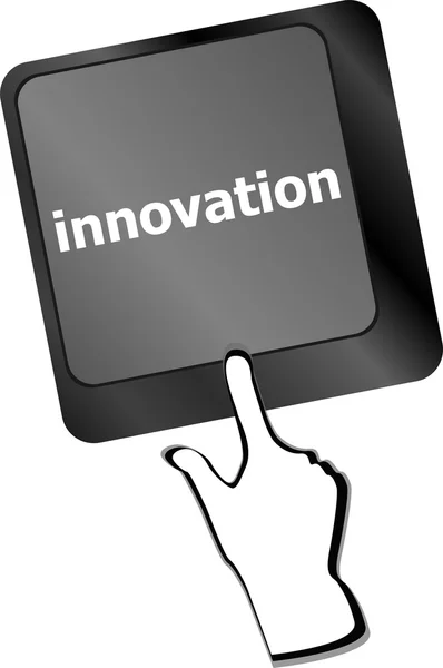 Klávesy klávesnice počítače s slovo inovace — Stock fotografie
