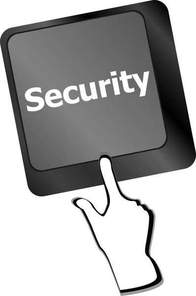 Bezpečnostní tlačítko na klávesnici, obchodní koncept — Stock fotografie