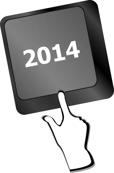 2014 nouvelle année touche clavier close-up — Photo