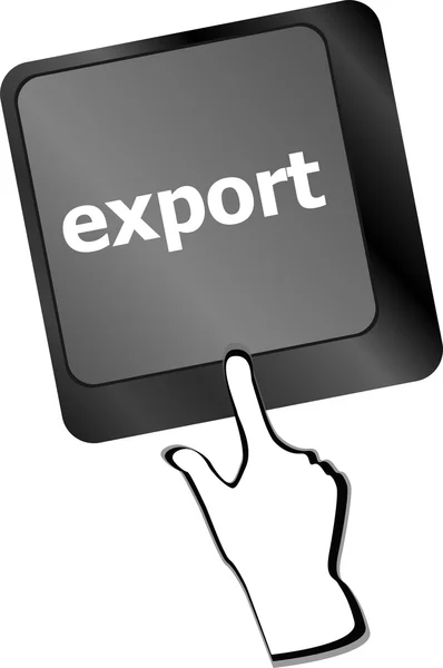 Export word on computer keyboard key button — Stock Photo, Image