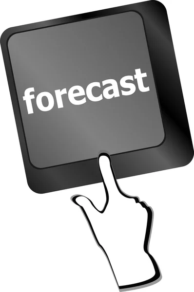 Tasto o tastiera di previsione che mostra il concetto di previsione o investimento — Foto Stock