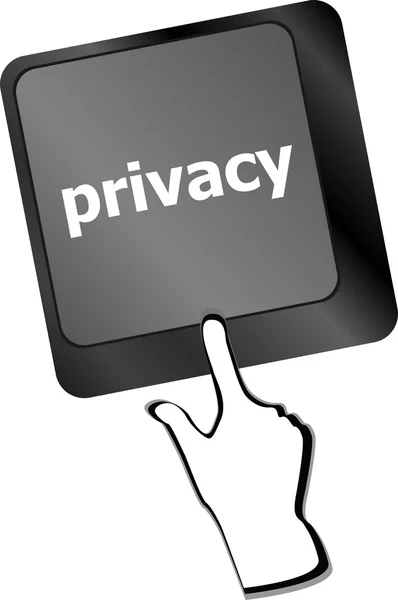 Toetsenbord met privacy tekst op toetsenbord - beveiligingsconcept — Stockfoto