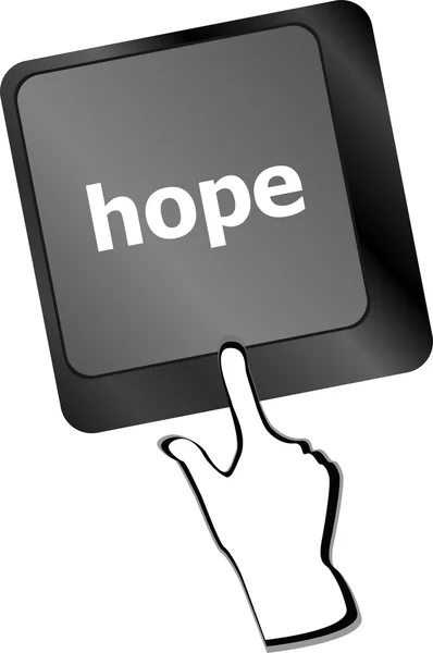 Computertastatur mit Hope-Taste — Stockfoto