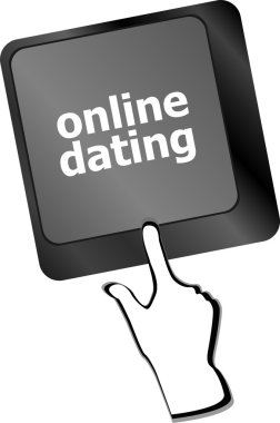 Online randevu düğmesi olan bir klavye - sosyal konsept