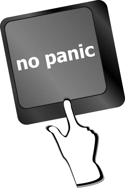 No panic key on computer keyboard - social concept — Stock Photo, Image