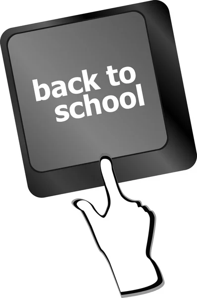 Back to school key on computer keyboard — Stock Photo, Image