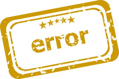 error stamp isolated on white background clipart