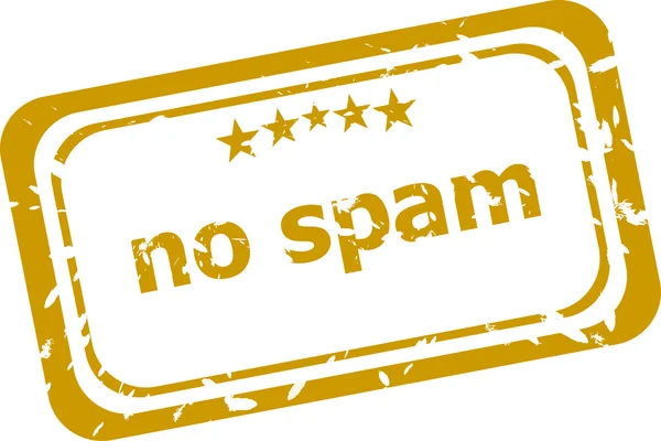 Geen spam stempel geïsoleerd op witte achtergrond — Stockfoto