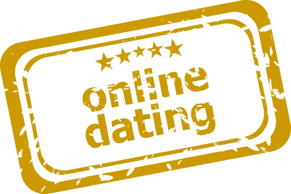 Beyaz arka plan üzerinde izole damga dating Online — Stok fotoğraf
