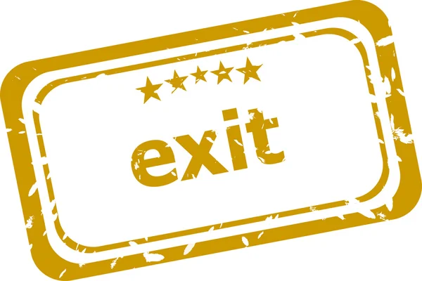 Exit stamp isolated on white background — Stock Photo, Image