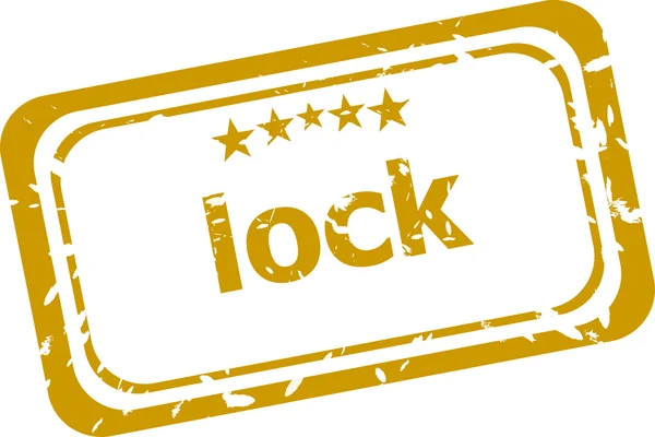 Lock stamp isolated on white background — Stock Photo, Image