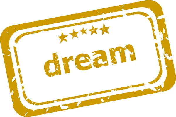 흰색 배경에 고립 된 꿈 스탬프 — 스톡 사진
