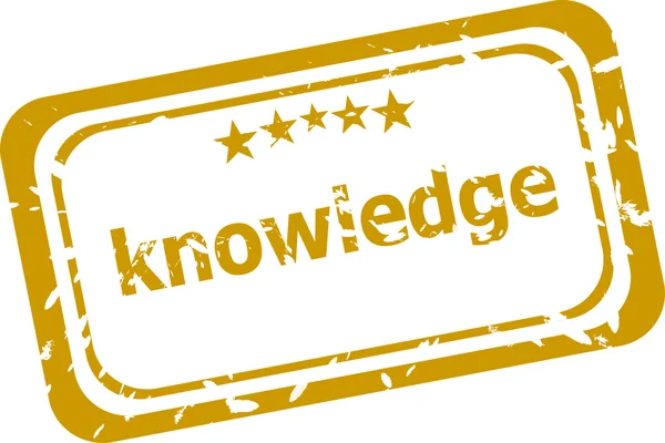 KNOWLEDGE red Rubber Stamps over a white background. — Stock Photo, Image