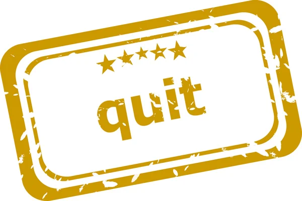 Quit stamp isolated on white background — Stock Photo, Image