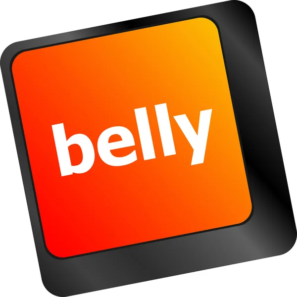 Belly button on computer pc keyboard key — Stock Photo, Image