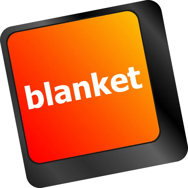 Blanket button on computer pc keyboard key — Stock Photo, Image