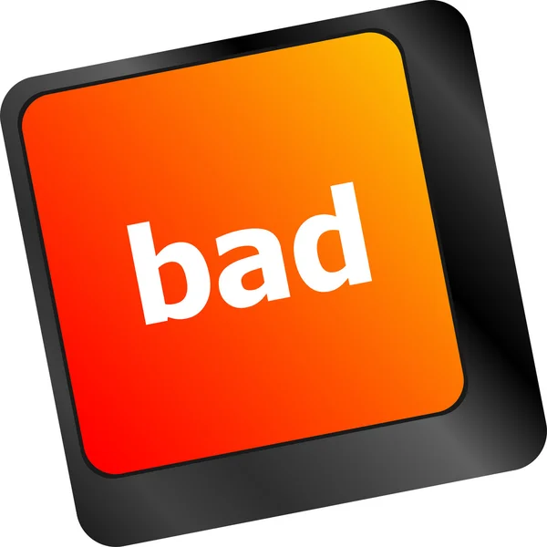 Κακή λέξη στο κουμπί πληκτρολόγιο του υπολογιστή — Φωτογραφία Αρχείου